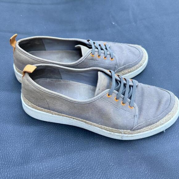 Vionic Women's 8 Canvas Jovie Gray Orange Casual Lace Boat Shoes - Picture 3 of 5